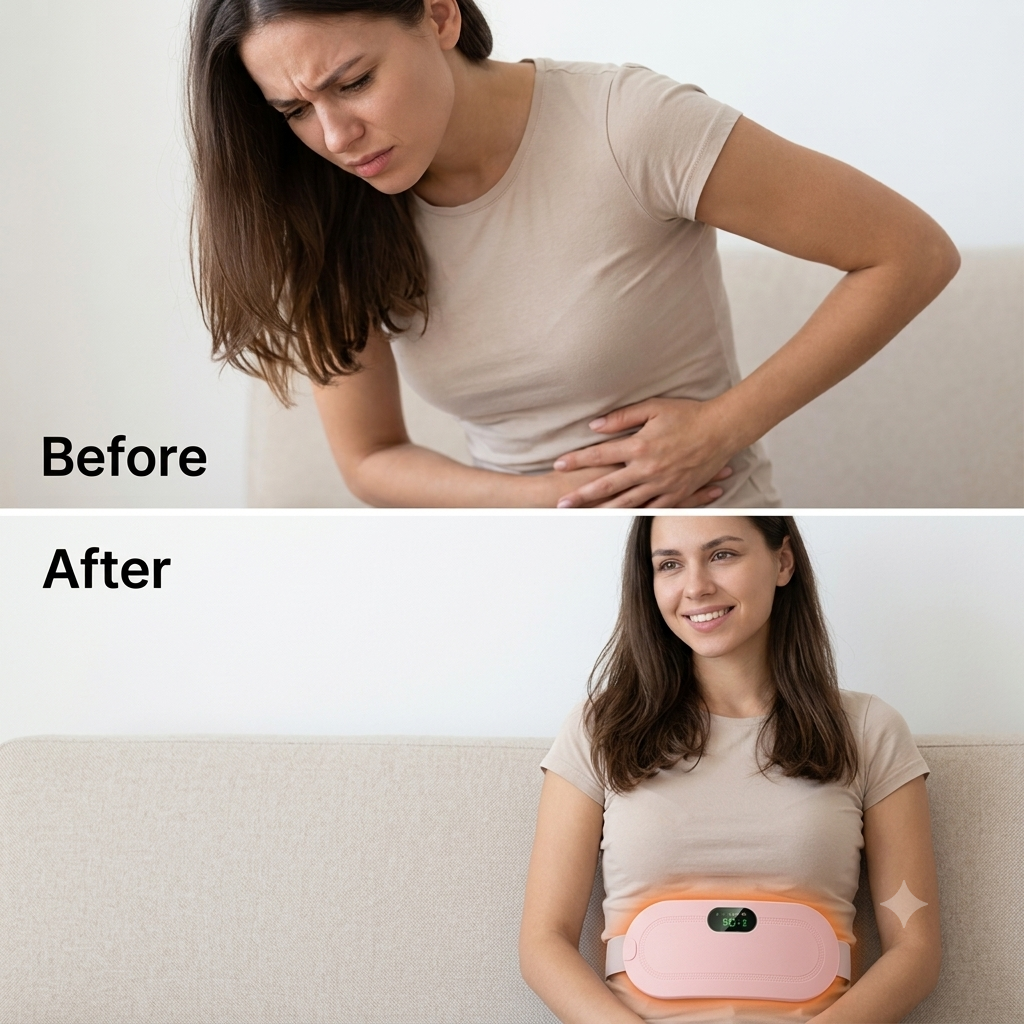 Period Cramp Relief Massager with Heating Pad