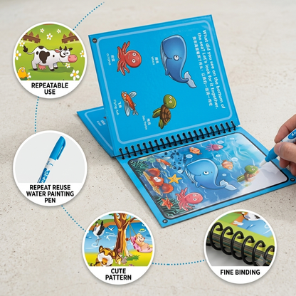 Magic Water Reusable Coloring Book