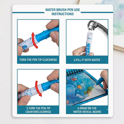 Magic Water Reusable Coloring Book