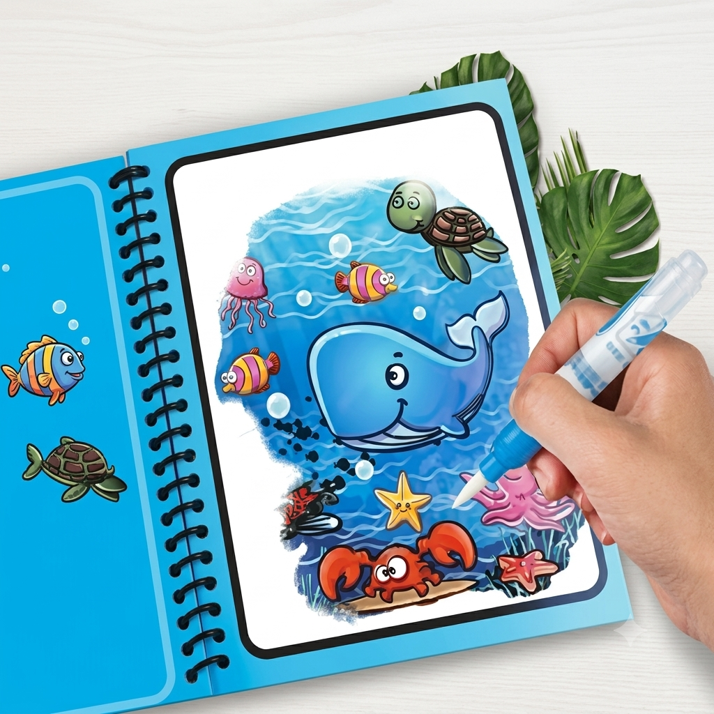 Magic Water Reusable Coloring Book