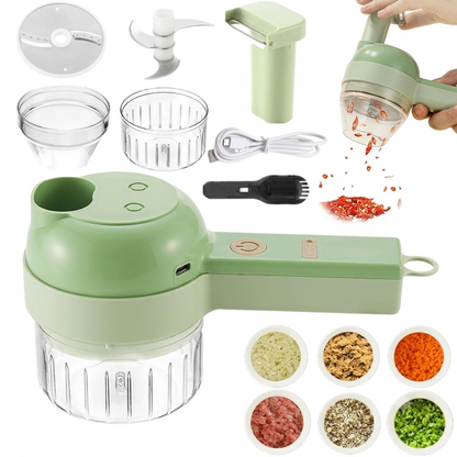 4 in 1 Portable Electric Vegetable Cutter Set